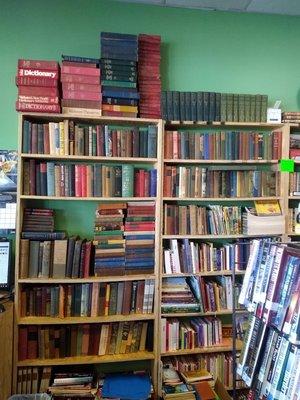 We have 12 feet of Vintage/Antique books to choose from.