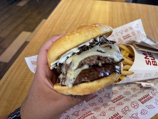 Truffle Mushroom Swiss Burger