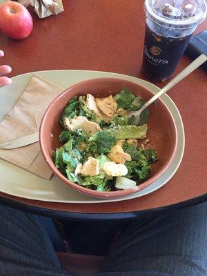 Salad tastes great but was awfully small. I ordered a "half" salad and it was a smaller bowl that was only half full.