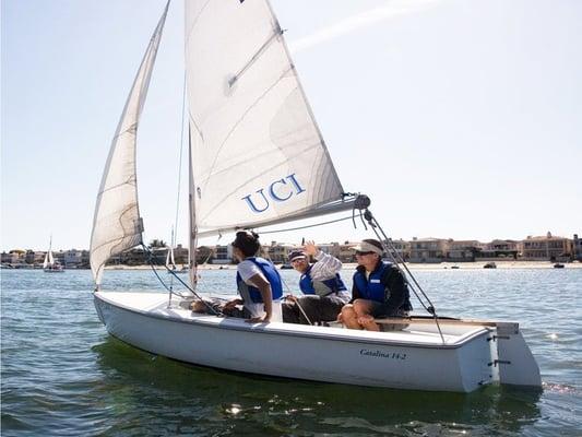 Sail in Newport Harbor with a sailing class!