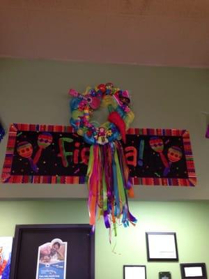 Fiesta wreath also made by the Vet!