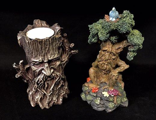 Greenman Candle Holder and Achen and Bo Ulderman Statue