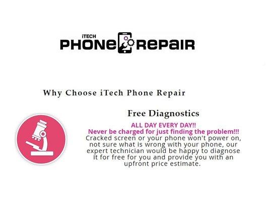 Free Diagnostics only @ iTech Phone Repair