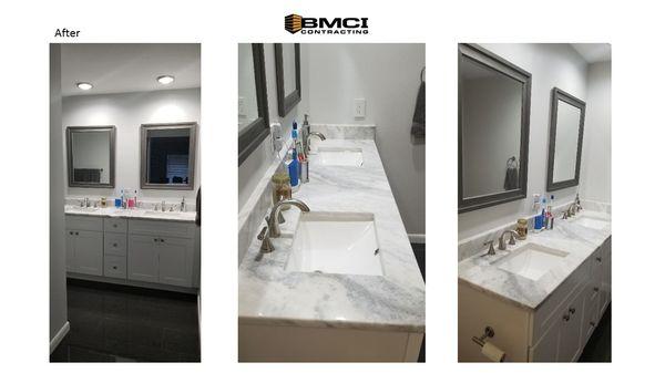 Master Bath - granite counter top, kohler under-mount sink, american standard faucet wide spread.