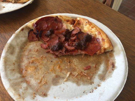 All meat pizza