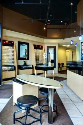 Our dispensary showcasing our great variety of frame styles and designers. We have something for everyone!