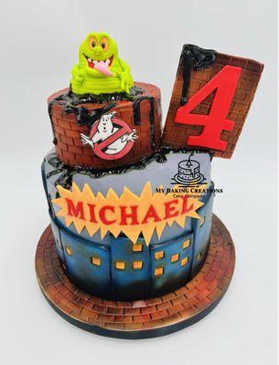 Ghostbusters theme cake - Slimer character