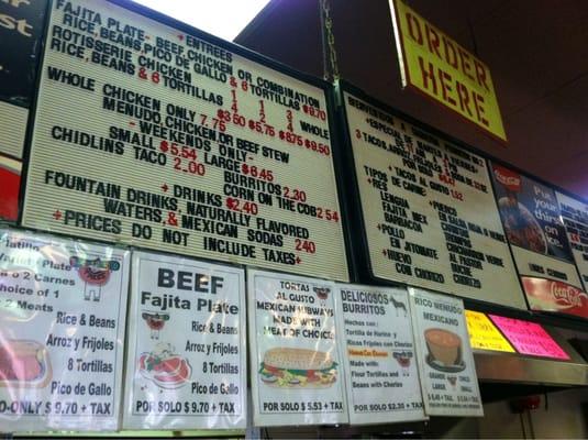 So many choices. - Taqueria Pedritos: Oak Cliff, Dallas, Texas