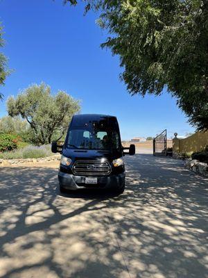 Ron from Breakaway picking us up on day 1 of wine tasting in Paso.