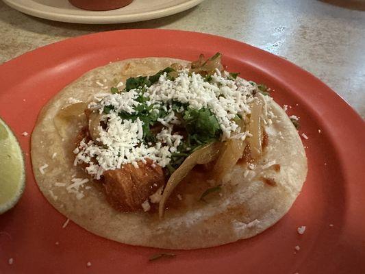 Carne Guisada taco