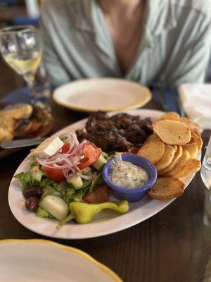 Lamb Souvlaki Platter