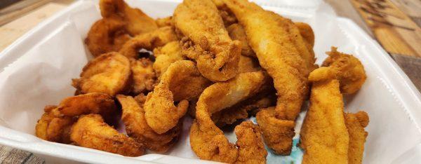 Fried catfish and shrimp