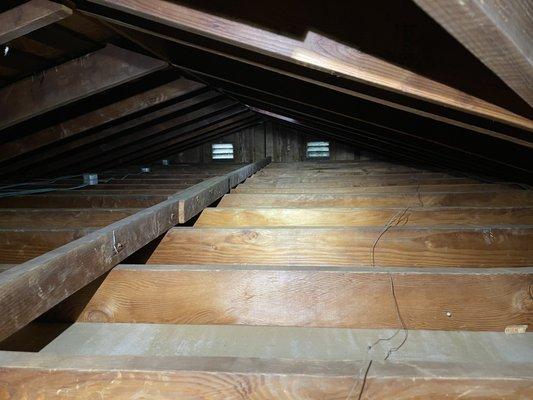 Attic after