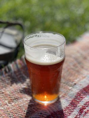 Nothing like a refreshing pint of Old Speckled Hen, England ABV 5.2% after a hike.