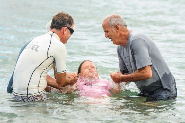 Baptism in the ocean