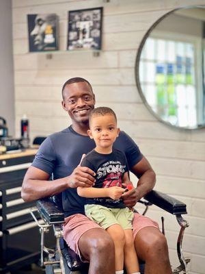 Father and son time are the best moments at the barbershop