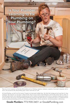 Let the properly trained folks at Goode Plumbing help!