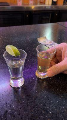 Shots! Tequila and Jack Fire