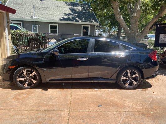 My car after basic wash.