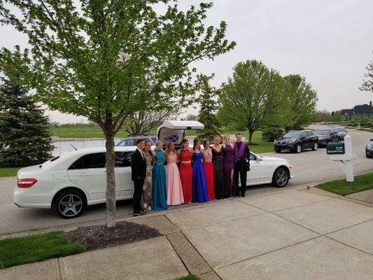 The Mercedes E-Class Stretch Limo will insure you're in the hottest ride at your prom.