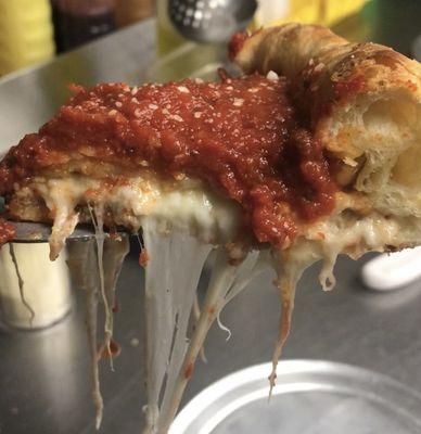 Slice of the Chicago Style Deep Dish