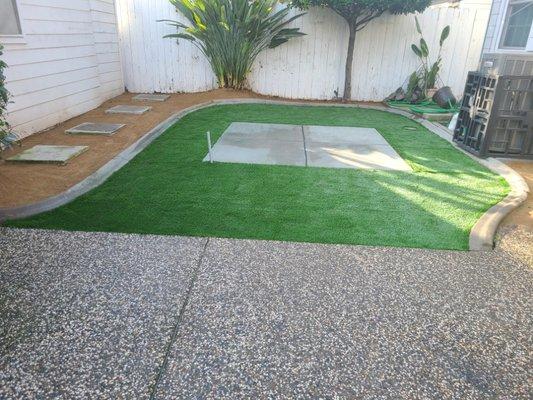 Artificial turf installation