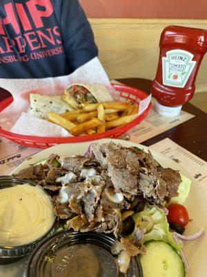 Small Steak Salad and Joe's Special Steak Wrap