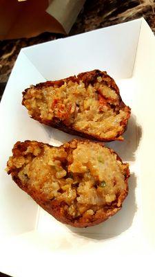 Crawfish boudin balls!