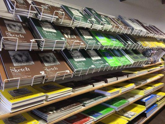 wide assortment of sketch & drawing papers