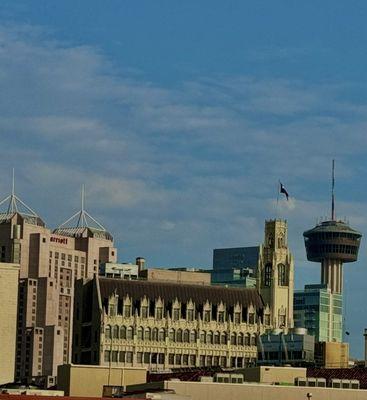 Downtown San Antonio, as seen from within the Tobin Center Parking Garage.