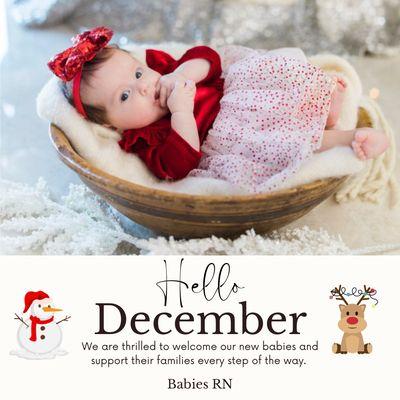 Happy December 

We can't wait to meet our babies due this month! 

Secure the sleep that you NEED and book your Babies RN night nurse!