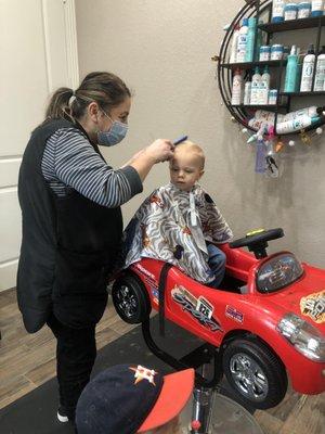 Baby's First Haircut! No wiggles or tears :)