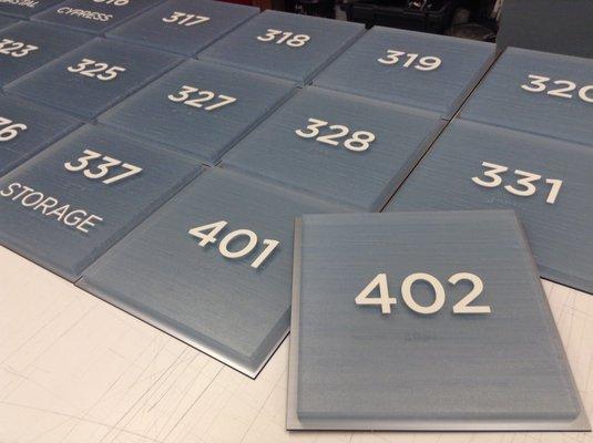 Custom ADA room I.D. signs.