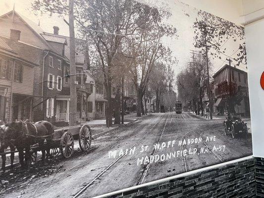 Old school Haddonfield on the wall of Crust and Fire.