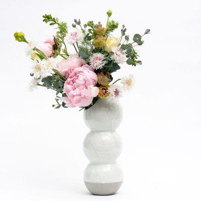 Handmade vase with Peonies