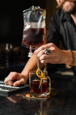 Amaro Transfusion cocktail