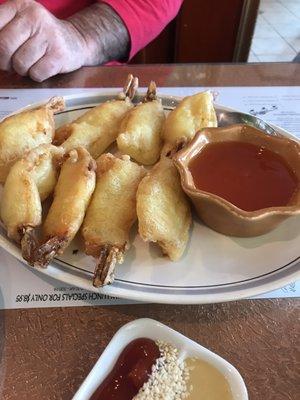 Best deep fried shrimp; dip in hot mustard!