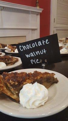 Our famous Chocolate Walnut Pie