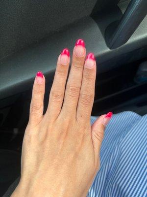 French gel overlay manicure