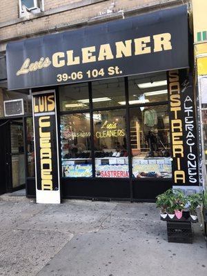 Upgraded front of luis Cleaners Tailor Shop