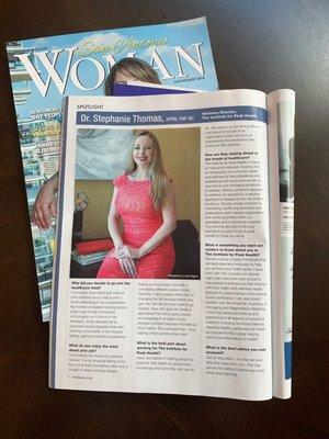 Dr. Thomas featured in San Antonio Women's Magazine