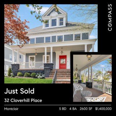 Just Sold in Montclair. Gorgeously renovated Colonial