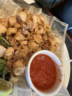 Fried Calamari Dinner