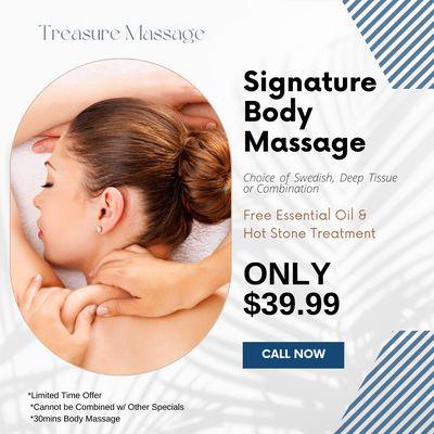 Treasure Massage
 2600 W Hudson Rd Suite B, Rogers, AR 72756
 Call us at 479-278-7285