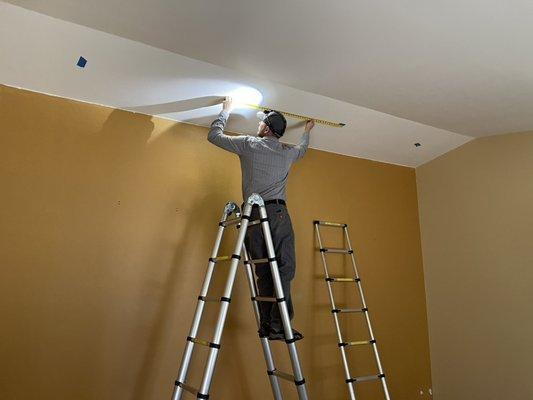 LED lights installation