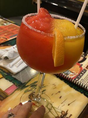 Mango Strawberry margarita.