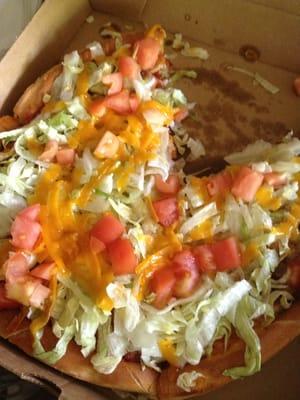 Taco Pizza. Mouth watering, so good!