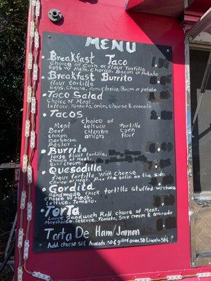 An updated Menu! new owner took over apparently so this is the new menu (: