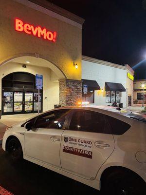 Our patrol driver outside of BevMo store in Laguna Niguel, California