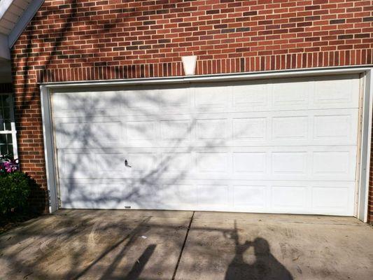 A damaged door we were called in to replace.